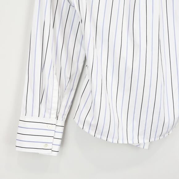 Madewell White Striped Button Down Shirt - Picture 9 of 12